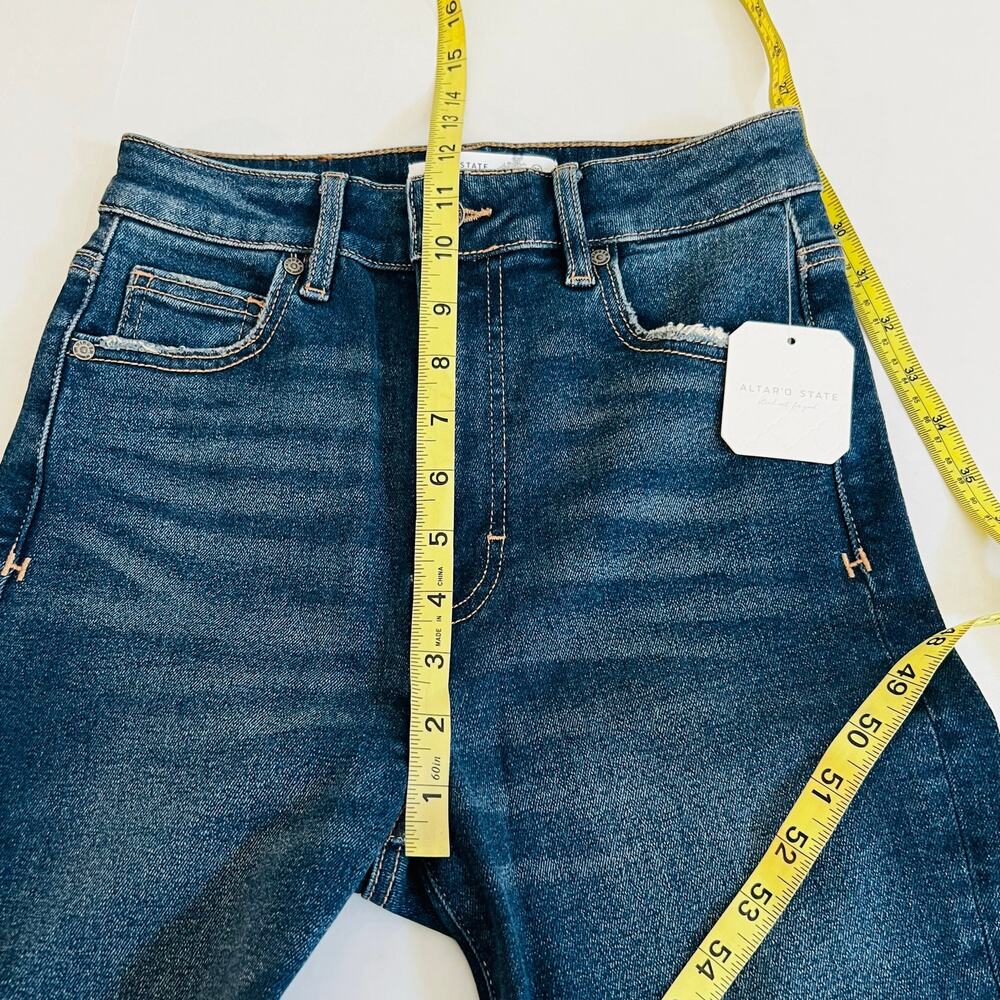 Altar’d State High Rise Boot Cut Jeans Size 25 NWT Blue - Picture 7 of 9
